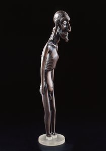 Wooden figure carved in the shape of a man, from Easter Island, before 1894