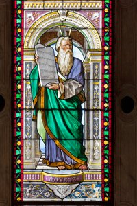 Genoa, Duomo (St Lawrence Cathedral), the Chapel of St John the Baptist: stained glasses by Pompeo Bertini