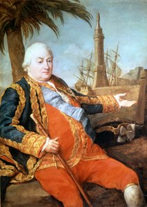 Portrait of the Knight Pierre Andre de Suffren of Saint Tropez, bailiff of Suffren. Painting by Girolamo Pompeo Batoni. Museum of Castles of Versailles