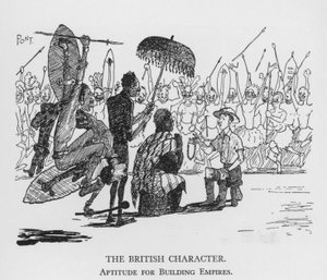 The British Character, Aptitude for Building Empires (litho) by Pont