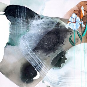 Abstract Blue Iris Flow