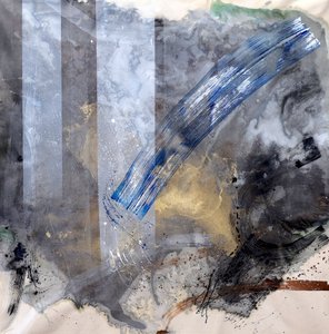 Blue Gold Flow by Poonam Choudhary