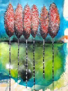 Vibrant Autumn Trees by Poonam Choudhary