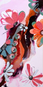 Vibrant Floral Abstract by Poonam Choudhary