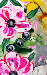 Vibrant Pink Blooms by Poonam Choudhary
