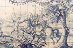 Alexander fighting the Persians, c.1745 by Portuguese School