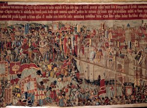 Conquest of Africa: The capture of Asilah in Morocco in 1471 by the Portuguese fleet by Portuguese School