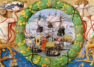 Festival of the Portuguese Fleet, illustration from Lettura Nova by Alem Douro, 1513 by Portuguese School