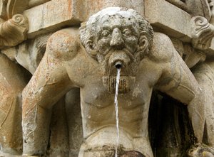 Mythical Atlas at the Base of an Obelisk, Lamego, Portugal. 1738 by Portuguese School