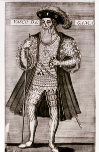 VASCO DA GAMA: Illustration from "OS LUSIADAS" by Luis Camoes, Lisboa 1572 by Portuguese School