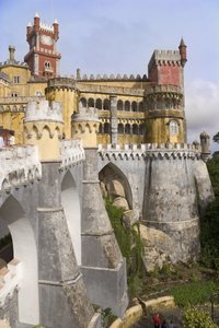 View of the palace and exterior walls by Portuguese School