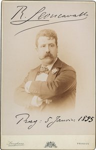 Ruggiero Leoncavallo, 1895 by Prague . Photo studio Jan F.