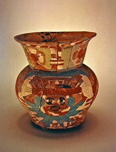 Decorated Vase, Teotihuacan Culture by Pre Columbian Pre Columbian