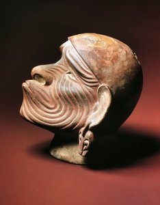 Masculine Head from Trujillo, Moche Culture by Pre Columbian Pre Columbian