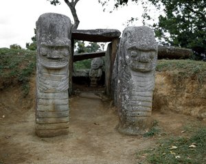 Megalithic Sculpture of Zoomorphic Caryatids by Pre Columbian Pre Columbian