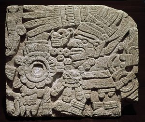 Sculpted Pectoral Representing a Richly Dressed Character by Pre Columbian Pre Columbian