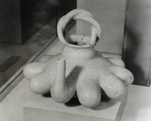 Vase decorated with ten nipple forms, Huastecan by Pre Columbian Pre Columbian