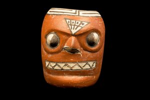 Ceramic Cephalomorph by Precolombian Precolombian