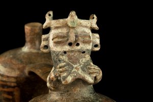 Ceramic with Double Body and Bridge Handle / Vicus Culture