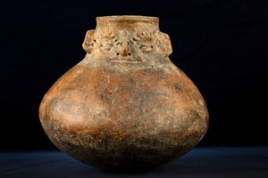 Globular Ceramics with Cephalomorphic Neck / Pre-Columbian Art by Precolombian Precolombian