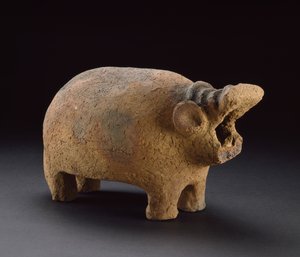 Hippopotamus figurine, from Grave 134 at Hu, c.3500-3000 BC