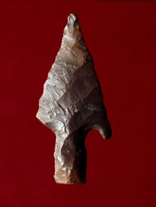 Egyptian Antiquity: Tip of Arrow from the Site of Fayoum by Prehistoric Prehistoric
