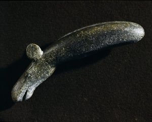Diorite tool in the shape of elk. Stone Age. Swedish Museum of National Antiquities, Stockholm Sweden by Prehistoric Prehistoric