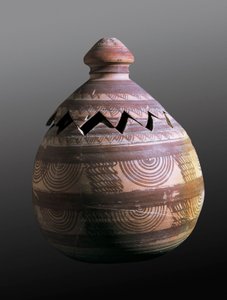 Prehistory, Iberic Civilization: Dentee Funerary Urn of the Iron Age. From Galera (Granada)