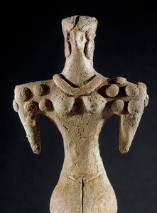 Prehistory: Clay Statuette of a Woman with Square Shoulders from Central Turkmenistan. 4000-3700 BC. Eneolithic, Copper Age. Moscow, Institute of Archaeology of the Russian Academy of Sciences by Prehistoric Prehistoric