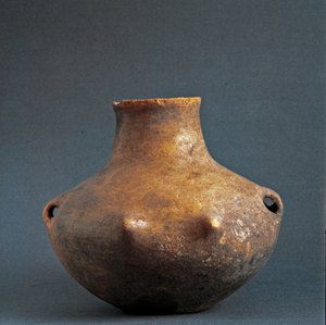Terracotta vase from the necropolis of Rinaldone. Copper age. Eneolithic. 2200 BC. Museo Nazionale Preistorico Etnografico Luigi Pigorini, Rome