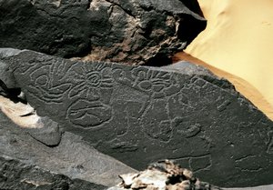Prehistory, Rock Art: Grave Rock of Forms in the Style of Tazina