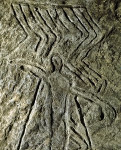 Prehistory: Petroglyph of a Human Figure by Prehistoric Prehistoric