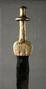 Sword from Guadalajara (Spain), Detail of the Gold Hilt, Prehistoric Period by Prehistoric Prehistoric
