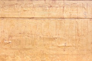 The outer golden shrine of Tutankhamun