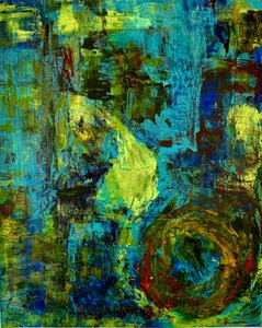 Dynamic Teal Abstract Swirls