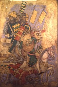 The History of Antiochus, reconstruction of a wall painting originally in the Painted Chamber of the Palace of Westminster