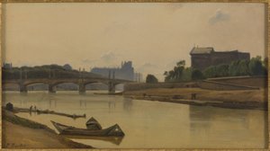 The Concorde Bridge seen from the Conference Quay, circa 1830 by Prosper Barbot