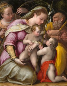 Holy Family with St. Catherine of Alexandria and the Infant St. John the Baptist, circa 1551-1556 by Prospero Fontana