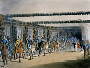 The Horse Armour Tower, print made by R. Ackerman, 1809