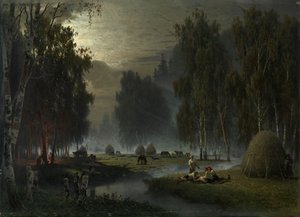 Haymakers. Evening Rest by Pyotr Alexandrovich Sukhodolsky