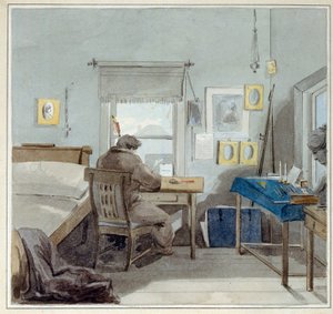 At Work. In the Pavel Nashchokin House. by Pyotr Fyodorovich Sokolov