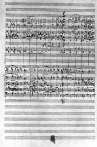 Manuscript of the score of the ballet Nutcracker by Piotr Ilyich Tchaikovsky by Pyotr Ilyich Tchaikovsky
