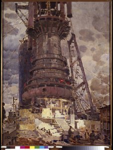 The Blast Furnace No. 1 in Kusnetsk, Central Siberia by Pyotr Ivanovich Kotov