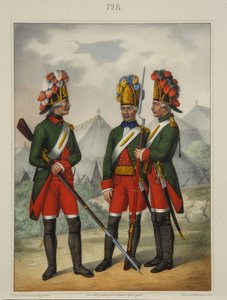 Grenadiers of the Preobrazhensky, Semenovsky and Izmailovsky Regiment in 1763-1775 by Pyotr Ivanovich Razumikhin