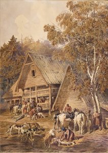 The Huntsmen, 1863 by Pyotr Petrovich Sokolov