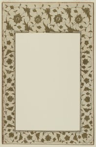 Stenciled Manuscript Border with Floral Motifs by Qajar School