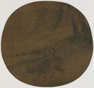 Boy on a water buffalo, Ming dynasty by Qin Shunyou