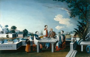 Card Players on an Open Terrace