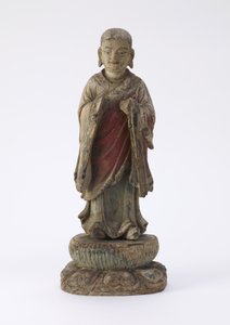 Figure of the monk A-nan (Ananda) by Qing Dynasty Chinese School