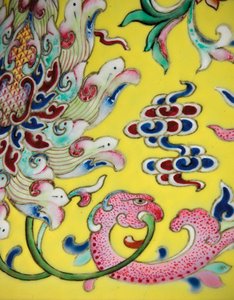 Detail (One of a Pair of Imperial Famille Rose Vases)